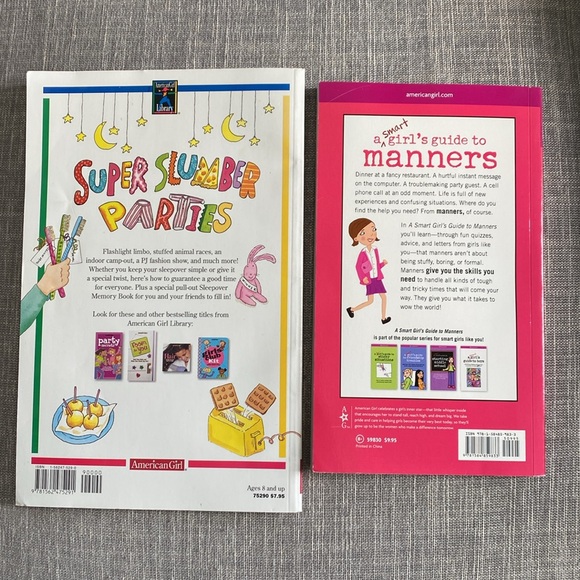 American Girl Slumber Party 1997 And Guide to Manners 2005 Book Lot. - Picture 2 of 10